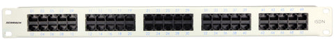 Patchpanel Cat.3 neecranat 50xRJ45U 8/4 RAL7035