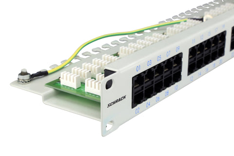Patchpanel Cat.3 neecranat 50xRJ45U 8/4 RAL7035