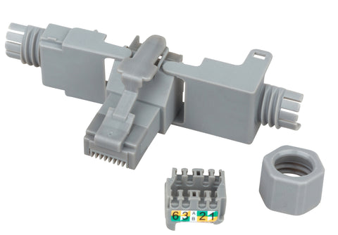 Conector UTP RJ45G Cat.6a instalare pe site