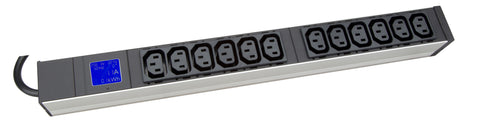 PDU IT Meter cu contor de energie,12xC13,19",1UH,aluminiu