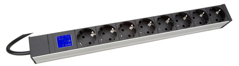 PDU IT Meter cu contor energie, 8xSchuko,19",1UH,aluminiu