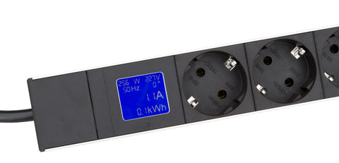 PDU IT Meter cu contor energie, 8xSchuko,19",1UH,aluminiu