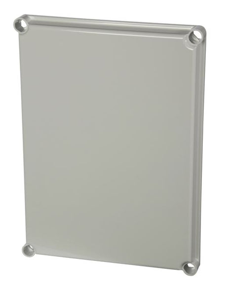 Capac scund gri cu şuruburi cu cap normal, 380x280x30