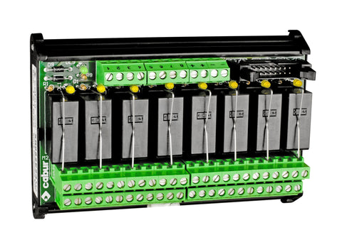 Modul cu relee 24VDC, clipsabil pe sina DIN