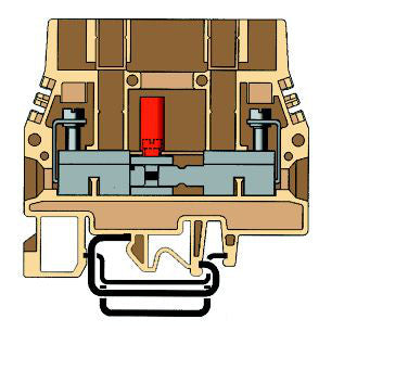 Clemă de curent tip SCB.6/CD 0,5-10 mm² cu fişe de testare