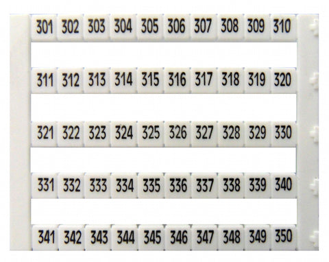 Etichete inscripţ. oriz. DEKAFIX DY5 301-350 (50 etichete)