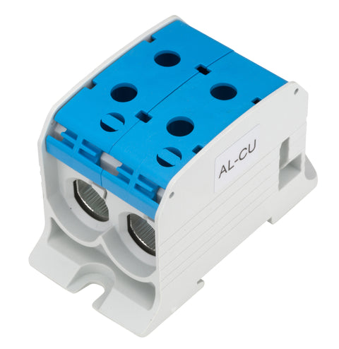 Clemă dublă Al-Cu,1 p. albastru, 95mmp / 70mmp cu pin