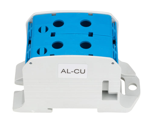 Clemă dublă Al-Cu,1 p. albastru, 95mmp / 70mmp cu pin
