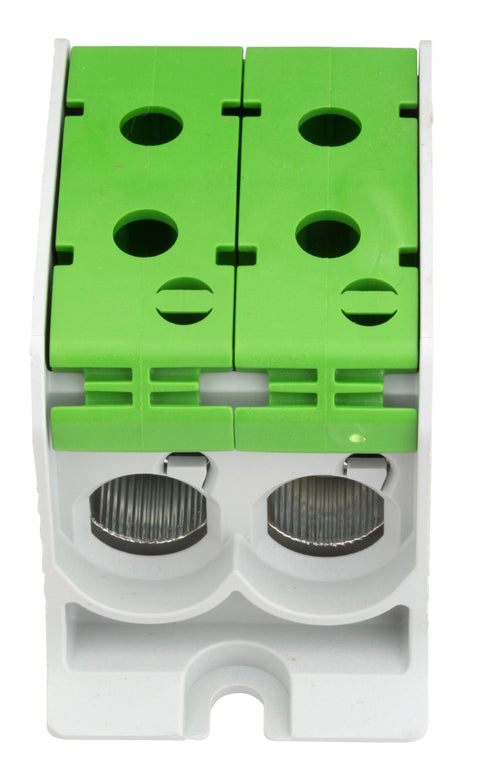 Clemă dublă Al-Cu,1 p. verde, 95mmp / 70mmp cu pin