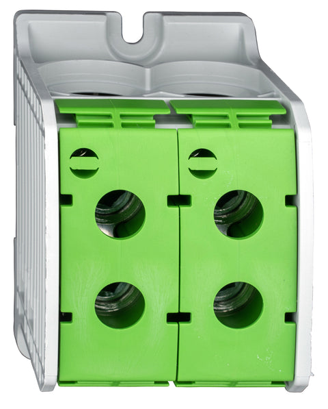 Clemă dublă Al-Cu,1 p. verde, 185mmp / 150mmp cu pin