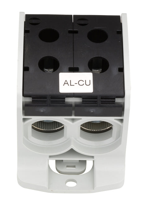 Clemă dublă Al-Cu,1 p. negru, 185mmp / 150mmp cu pin
