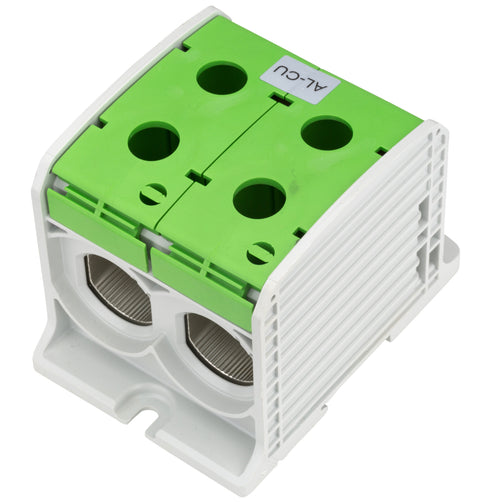 Clemă dublă (2*1p) Al-Cu, verde, 300mmp / 240mmp cu pin