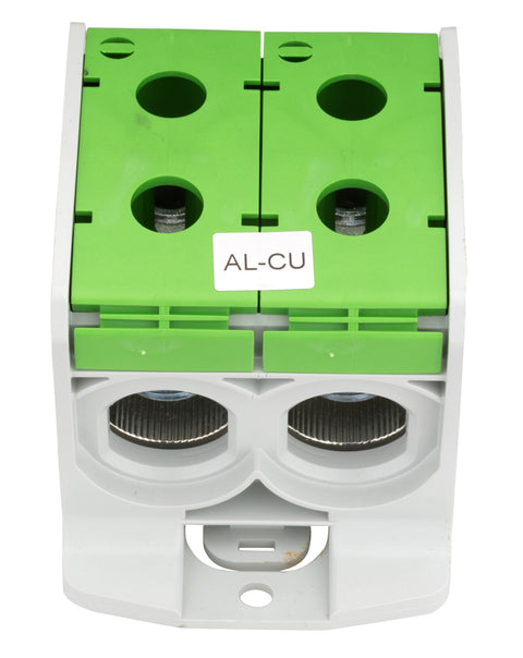 Clemă dublă (2*1p) Al-Cu, verde, 300mmp / 240mmp cu pin