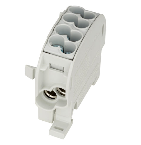 Clemă de derivaţie Cu-Al, 25mmp, 1p. izolată-gri