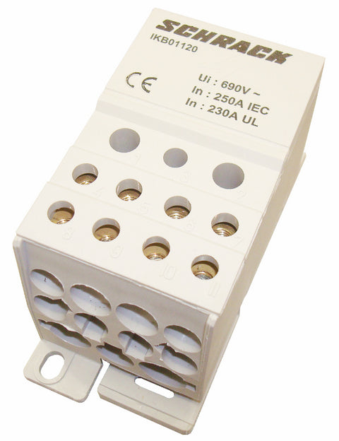 Clemă deriv. 1 pol 250A,1x120 mm²/2x35 mm²+5x16 mm²+4x10 mm²
