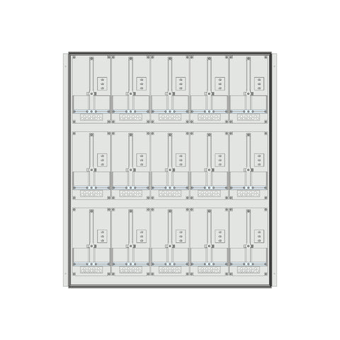 Meter box insert 3-rows, 15 meter boards / 27 Modul heights