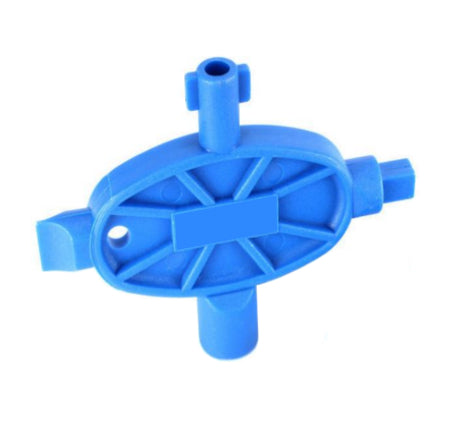 Cheie universală din plastic, cruce (4 biţi), albastru