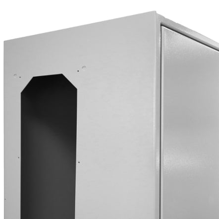 Ramă înseriabilă+uşă 1A-42, A=400mm+placă sp.+mâner rot.IP54