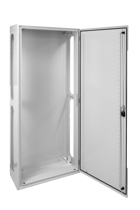 Ramă înseriabilă+uşă 1A-42, A=400mm+placă sp.+mâner rot.IP54