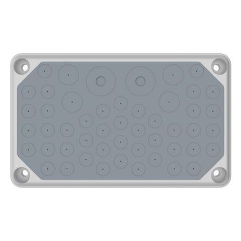 Cable entry gland plate, IP55, 44xØ3-14, 3xØ3-21, 2xØ3-30mm