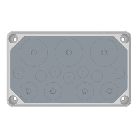 Cable entry gland plate, IP55, 7xØ3-20, 4xØ3-32, 3xØ3-50mm