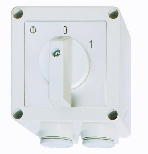 Comutator capsulat 0-1 25A 3p