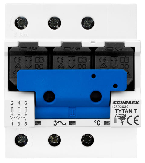 Separator de sarcină pt. portfuz. D0+10x38 TYTAN-T 3p, 63A