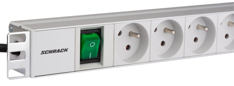 PDU 19", 8xUTE c.On/Off , profil ALU 1U, cablu 2m,RAL7035