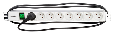 PDU 19", 8xUTE c.On/Off , profil ALU 1U, cablu 2m,RAL7035