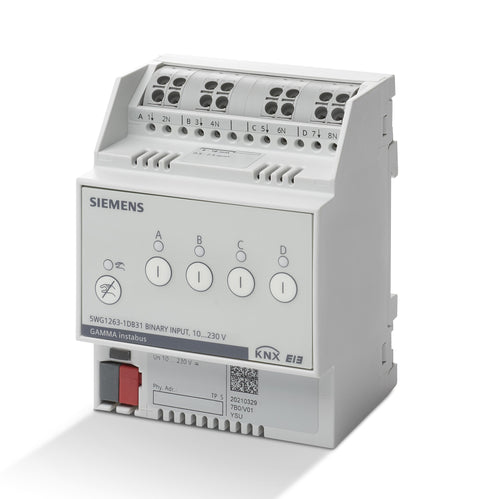 KNX Binary input, 4 inputs for AC/DC 10 … 230V