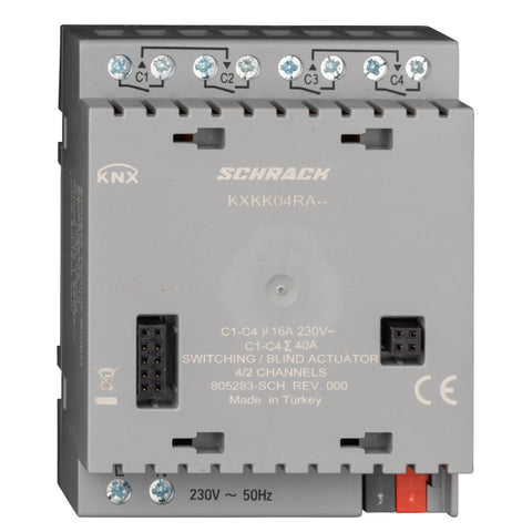 Actuator KNX comutare/jaluzele, 4/2 ieșiri, 16A, 230V c.a.