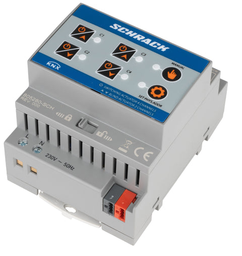 Actuator KNX comutare/jaluzele, 4/2 ieșiri, 16A, 230V c.a.