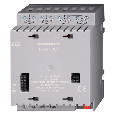 Actuator KNX comutare/jaluzele, 4/2 ieșiri, 16A, 230V c.a.