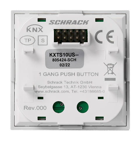 Taster KNX, o pereche, cu LED de stare, argintiu