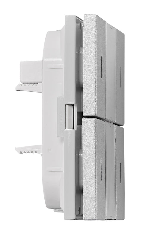 Taster KNX, două perechi, cu LED de stare, argintiu