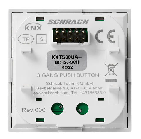 Taster KNX, trei perechi, cu LED de stare, antracit