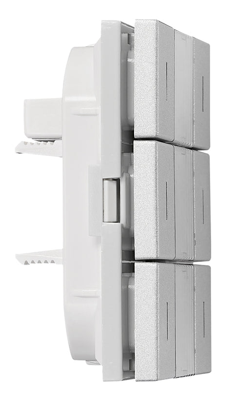 Taster KNX, trei perechi, cu LED de stare, argintiu