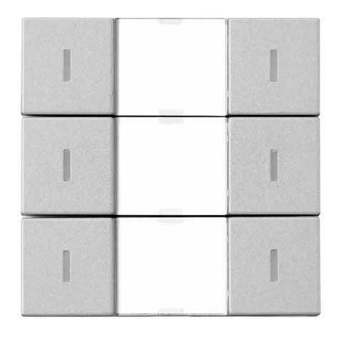 Taster KNX, trei perechi, cu LED de stare, argintiu