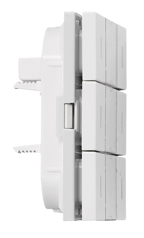 Taster KNX, trei perechi, cu LED de stare, alb