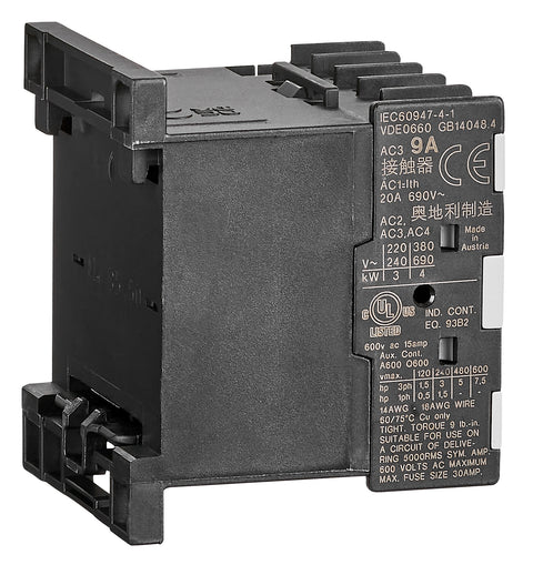 Contactor auxiliar miniatura 3pol/1NI-24VDC 10A