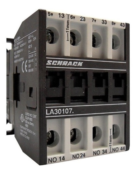 Contactor auxiliar 12A, 110VAC, 4ND