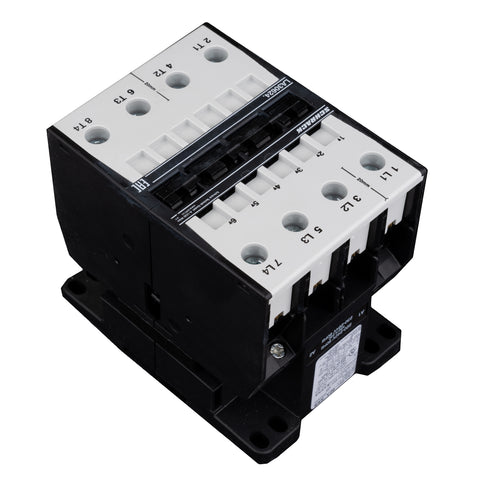 Contactor, 30kW, 62A AC3, 120A AC1, 4-pole, 230VAC