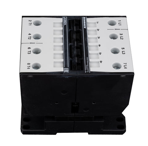 Contactor, 30kW, 62A AC3, 120A AC1, 4-pole, 230VAC