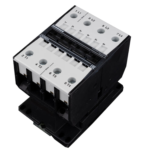 Contactor, 30kW, 62A AC3, 120A AC1, 4-pole, 230VAC