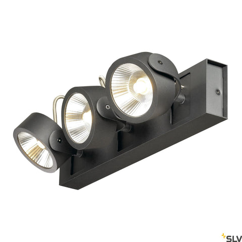 KALU LED 3,negru,3000K,60°lampa plafon/perete