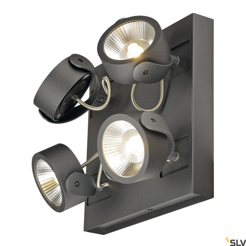 KALU LED 4,sq,3000K,60°negrulampa plafon/perete