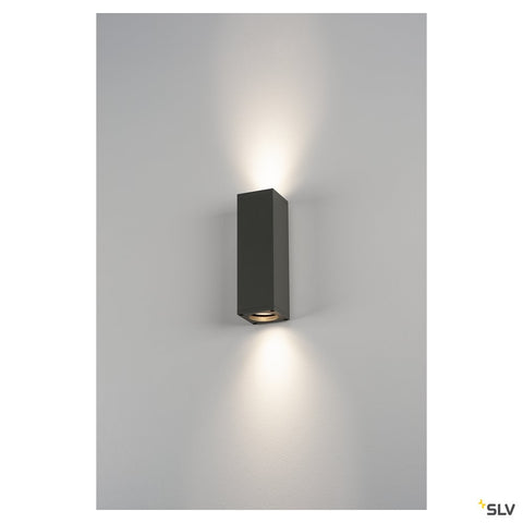 THEO UP/DOWN,QPAR51,IP44,2x50Wlampa de perete,antracit,