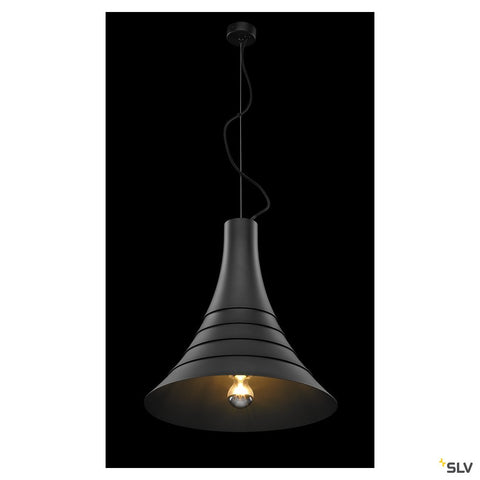 BATO 45 PD, Indoor pendant light, black, E27, max. 60W
