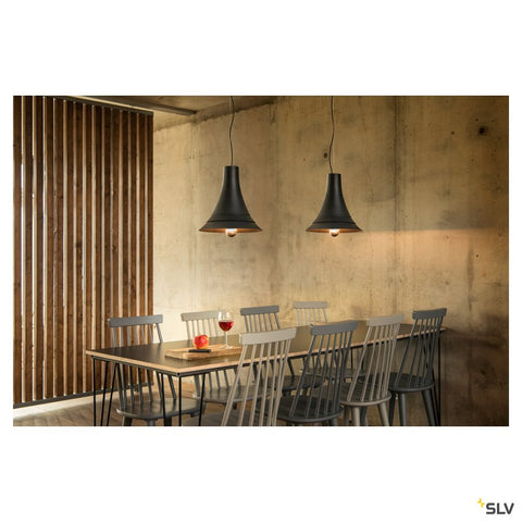 BATO 35 PD, Indoor pendant light, black, E27, max. 60W