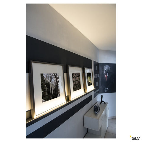 GRAZIA10,plat,canelat,2m,negruLED, Profil aparent